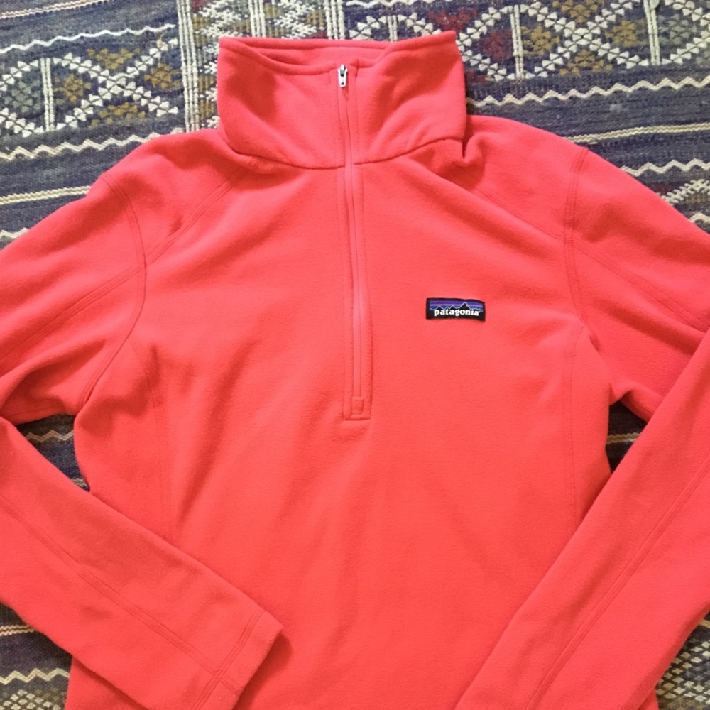 Patagonia 3/4th zip coral pink fleece. EUC